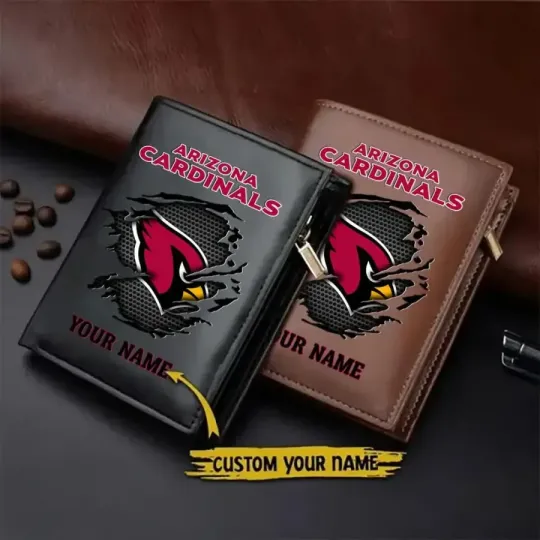 Discover Personalized Arizonna Football Team Cardinalss Leather Wallet Gift For Him