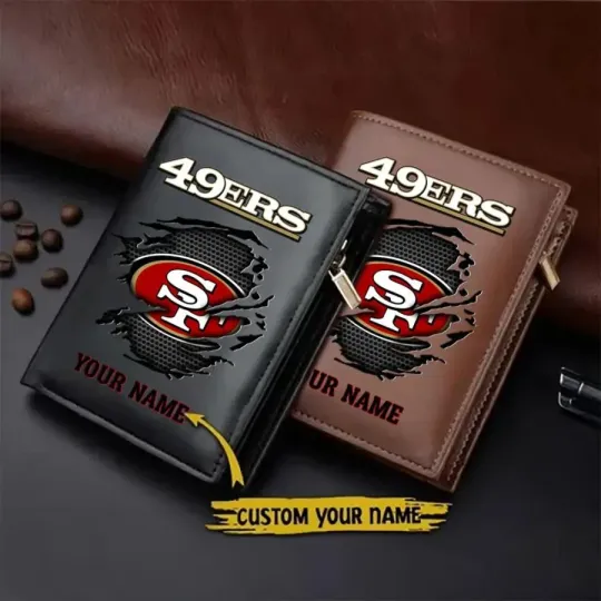 Discover Personalized San Francisco Football Team 49erss  Leather Wallet Gift For Him