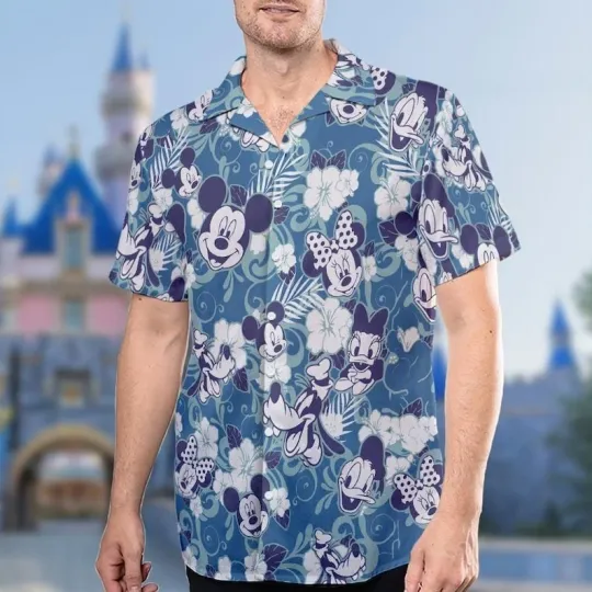 Discover Disney Mickey Mouse Hawaiian Shirt, Minnie Mouse Aloha Shirt, Donald Daisy Duck