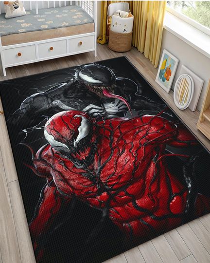 Discover Venom vs Spider-Man Rug: 3D Print Kids Room Decor