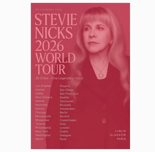 NEW!! Stevie Nicks World Tour 2026 Poster