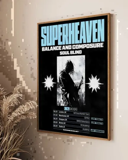 Discover Superheaven Tour UK 2026 Poster