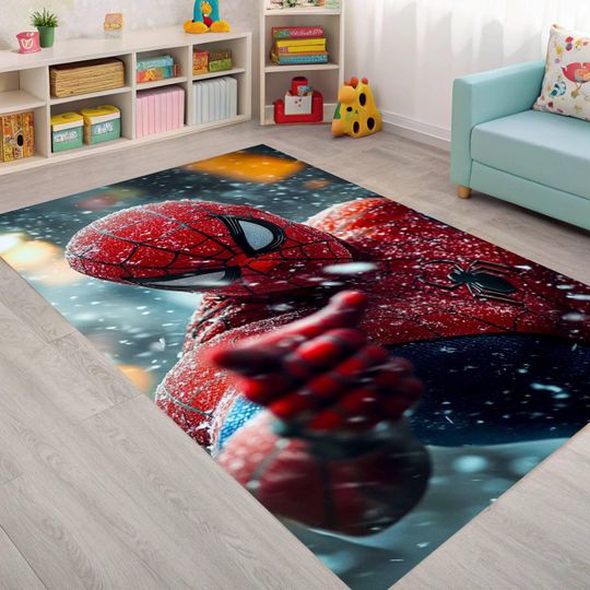 Discover Spiderman Kids Room Rug: 3D Print, Non-Slip, Modern Decor