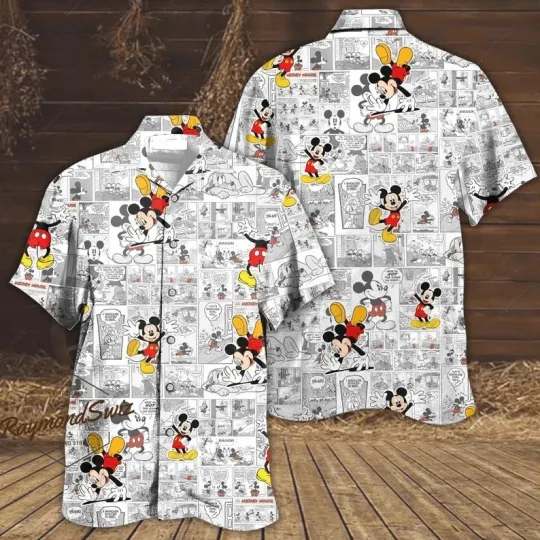 Discover Halloween Mickey Mouse Hawaiian Shirt, Disney Mouse Hawaii Shirt, Movie Character