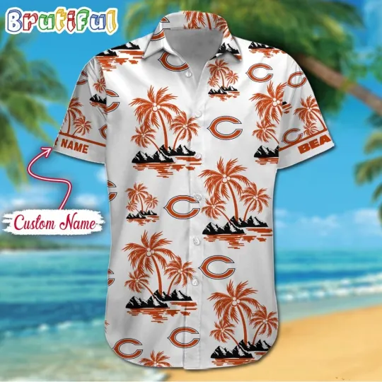 Discover football Chicago Bears Palm Tree Tropical Summer Hawaiian Shirt