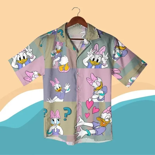 Discover Daisy Duck Hawaiian Shirt, Cute Cartoon Summer Outfit Women Men Tropical