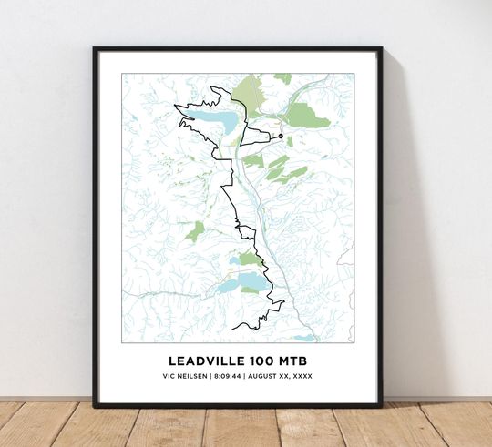 Discover Leadville Bike Trail MTB Race Course Map | Personalized Leadville 100 Bike Map | Ultra Race