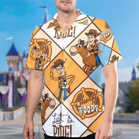 Discover Disney Toy Story Hawaiian Shirt, Toy Story Hawaii Tee, Pixar Woody Button Up