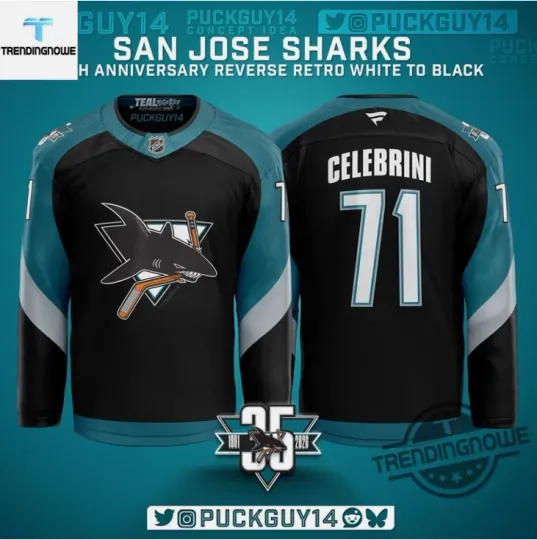 Discover Personalized Jose Shark 35th Anniversary Season Hockey Jersey Gift For Valentine