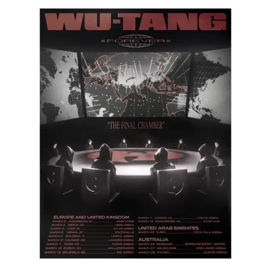 Discover w tang band Clan The Final Chamber 2026 Schedule Cities Tour Dates Poster