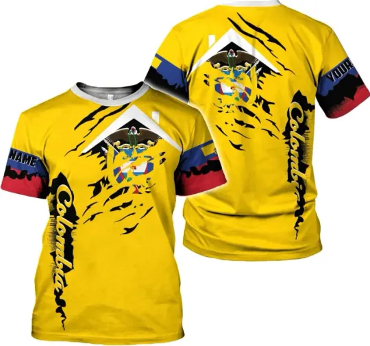 Discover Mostprints Personalized Colombia 3D T-Shirt