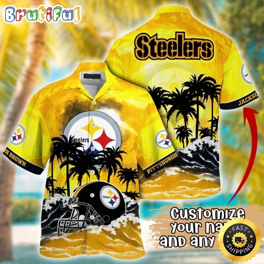 Discover Personalized Pittsburgh Steeler Hawaiian Shirt Logo Aloha Shirt For Fans