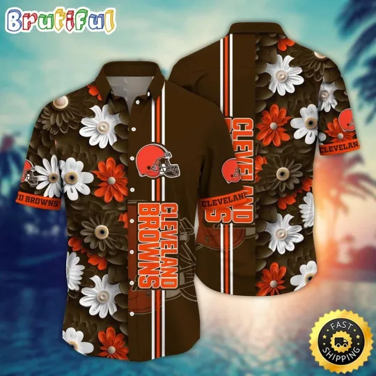 Cleveland Browns Hawaiian Shirt Flower Sporty And Stylish