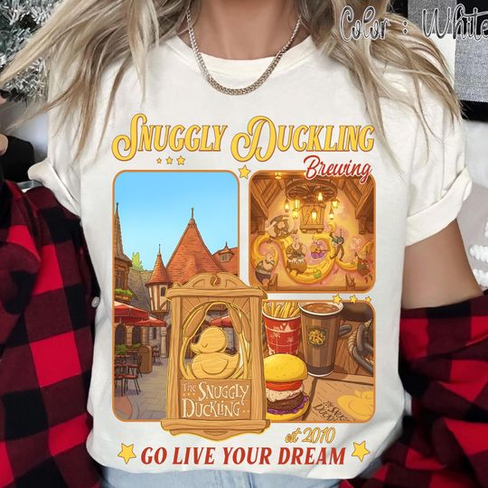 Vintage The Snuggly Duckling Brewing Co Est 2010 Shirt, Disney Tangled Go Live Your Dream Tavern Tee