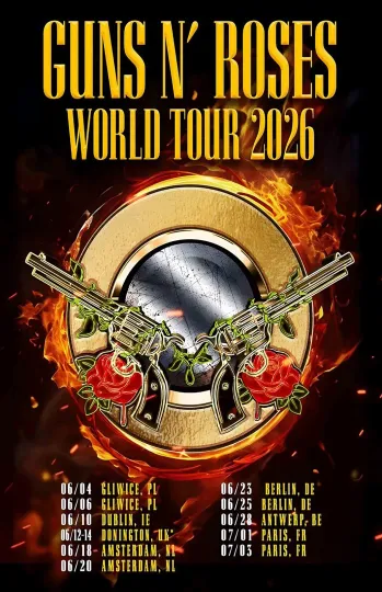 Discover Guns N Roses 2026 World Tour Framed Concert Poster