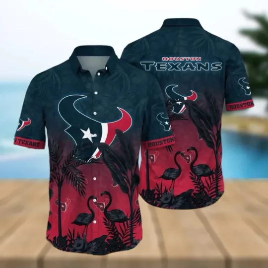Discover Houston Texans Flamingo Tropical Hawaiian Shirt