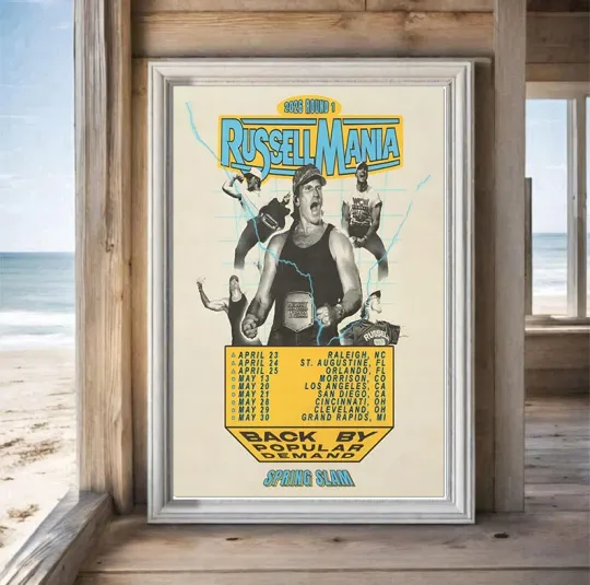 Discover Russell Dickerson Spring Slam Tour 2026 Poster