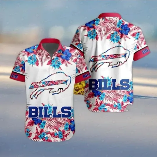 Discover Buffalo Bills Hibiscus Bliss Hawaiian Shirt