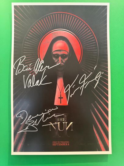 Discover The Nun II Signed Movie Poster 3 Autographs