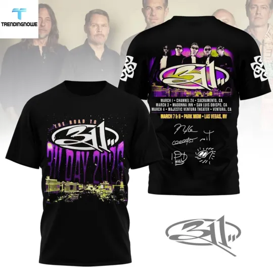 Discover 311 Band Unity Tour 2026 3D Shirt