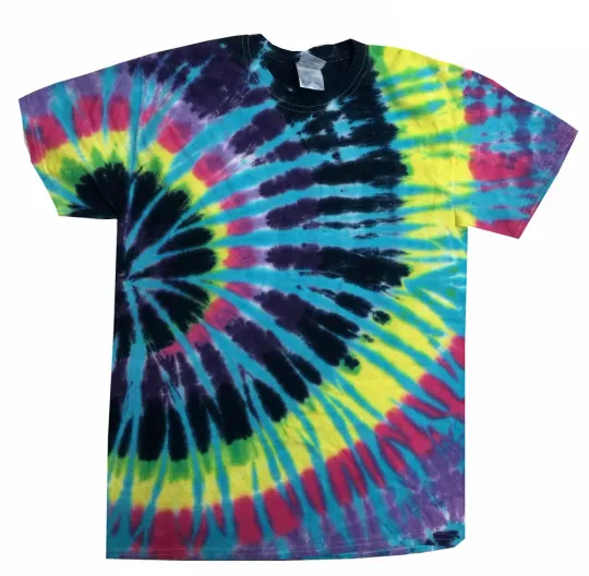 Discover Tie Dye T-Shirts Multi-Color Flashback Kids & Adult Sizes Cotton Colortone