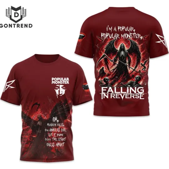 Discover Falling In Reverse – Popular Monster 3D T-Shirt