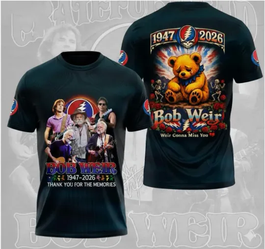 In Loving Memory Of Bob Weir 1947-2026 3D T-shirt