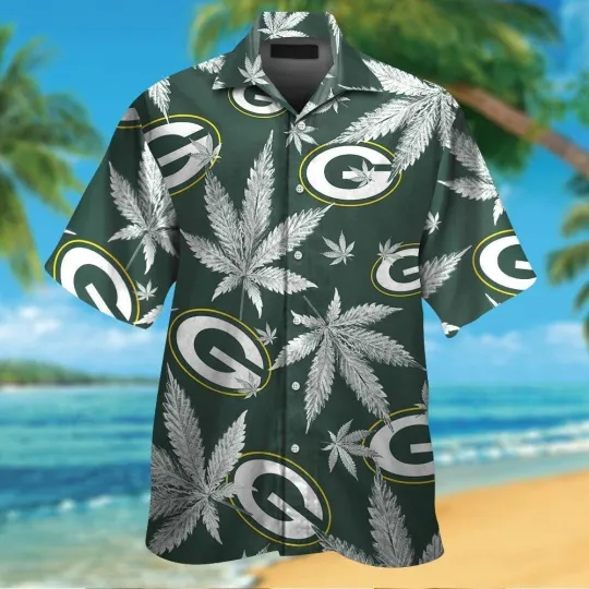 Discover Green Bay Packers Short Sleeve Button Up Tropical Hawaiian Shirt