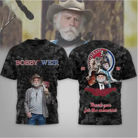 Discover Bob Weir Thank You For The Memorial 3D T-shirt