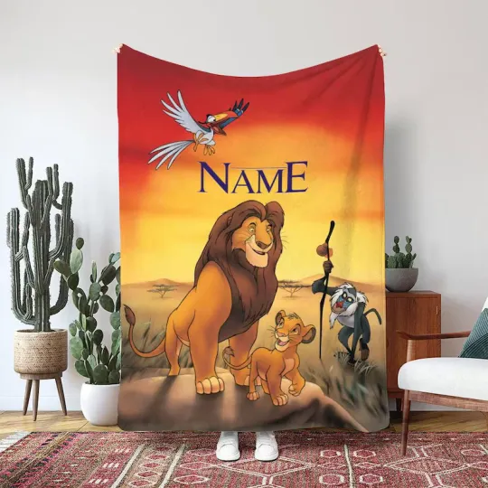 Discover Custom The Lion King Simba Blanket Disney Quilt Fleece Blanket#10