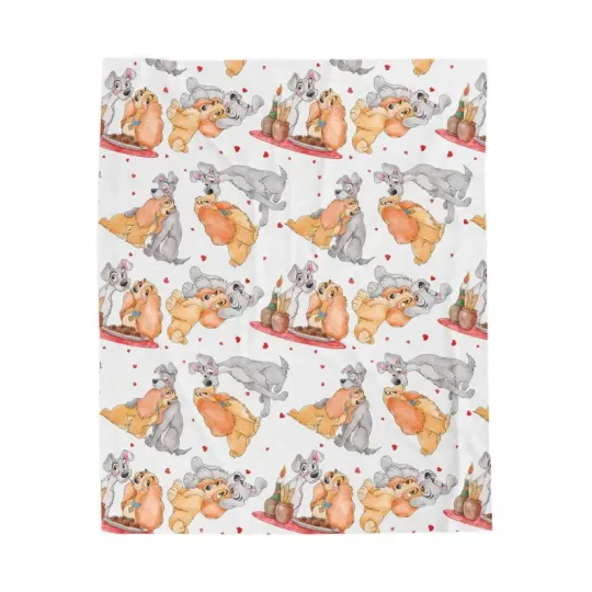 Discover Custom Name  Lady & The Tramp Fleece Blanket#6