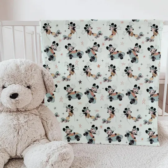 Discover Custom Mickey Mouse Disney Quilt Fleece Blanket#8