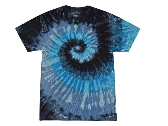 Discover Blue Evening Sky Tie Dye T-Shirts Adult & Kids Sizes Cotton Colortone