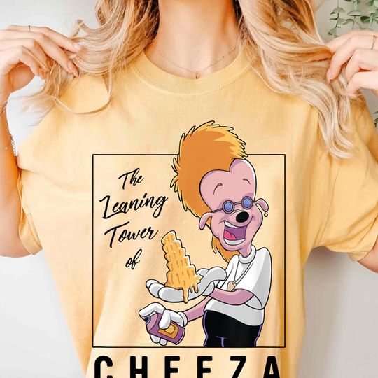 Discover Vintage Disney Goofy Movie Cheeza Shirt, Leaning Tower of Cheeza Tee, Pauly Shore Character Graphic, Disneyland Trip Matching Outfits 2025