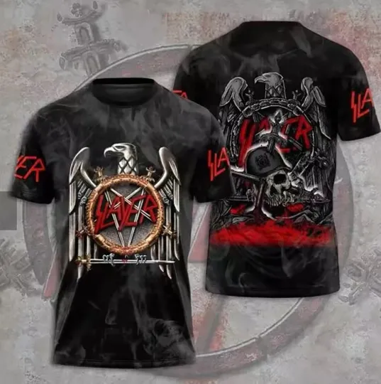 Discover Hot New Slayer band 3D Print All Size T-shirt For Men Women