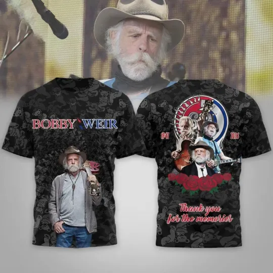 Discover Bob Weir Thank You For The Memorial 3D T-shirt S to 5XL GG136 FREE SHIPPING