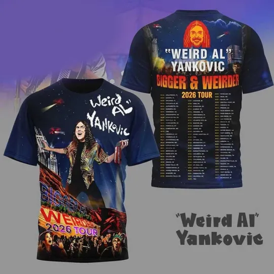 Discover Weird Al Yankovic tour 2026 AOP 3D T-Shirt For FAn GE550
