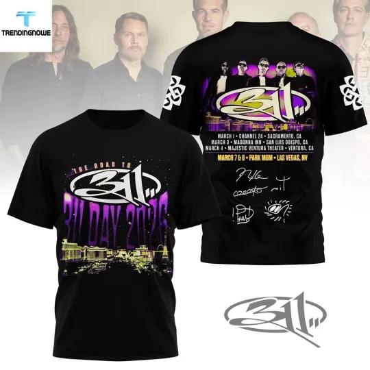 Discover 311 Band Unity Tour 2026 All Over Print 3D T-Shirt