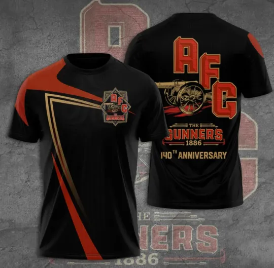 Discover Arsena1L Fc  2026 140Th Anniversary 3D T-Shirt Fullsize Xs-5Xl