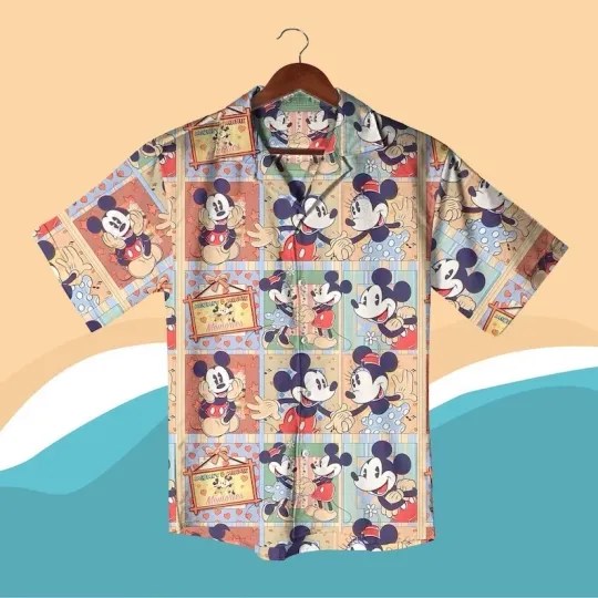Discover Mickey Mouse Cruise Pirate Hawaiian Shirt, Mickey Mouse Ahoy Button Up Shirt