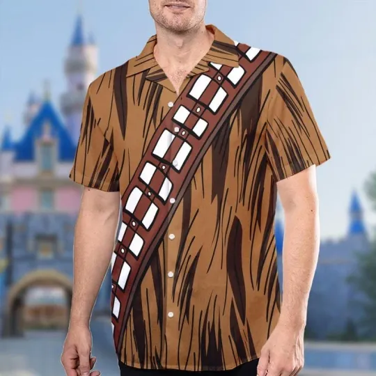 Discover Chewbacca Hawaiian Shirt, Star Wars Button Up Shirt, Universe Movie Hawaiian Shirt