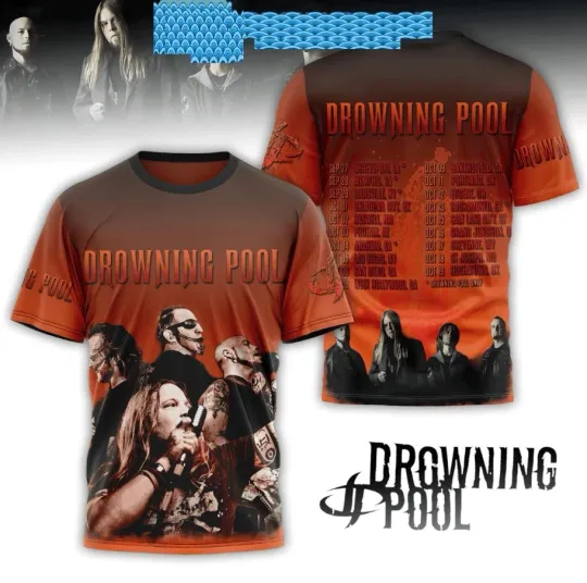 Discover New! Drowning Pool band Tour 3D All Over Print Adult T-Shirt SG376