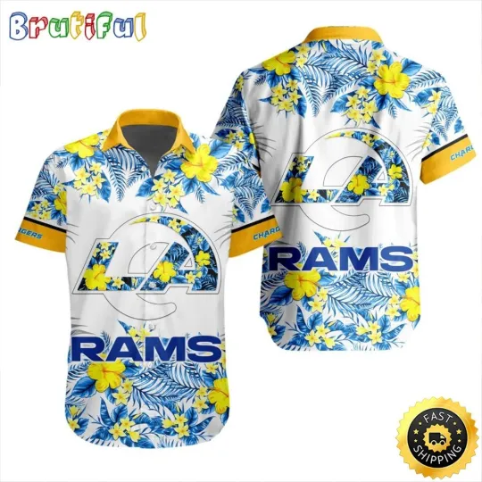 football Los Angeles Rams Hawaiian Shirt Special Floral Tropical Team Spirit
