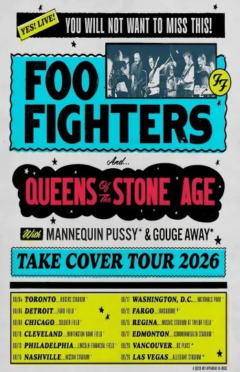 Discover FF Band Fighters 2026 USA Tour Framed Concert Poster