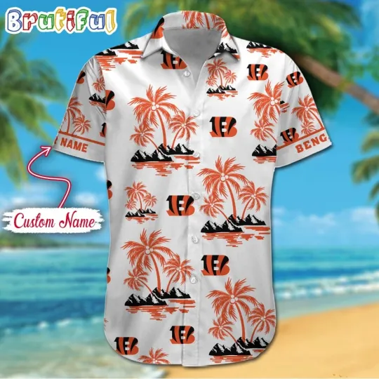 Discover football Cincinnati Bengals Palm Tree Tropical Summer Hawaiian Shirt