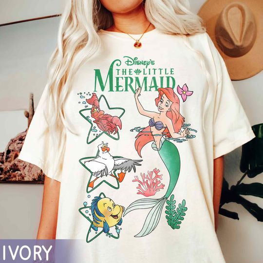 Discover Ariel Flounder Sebastian Shirt, The Little Mermaid Tee, Disney Princess T-shirt, Under The Sea Matching Trip Shirt, Disneyland 2025 Tee