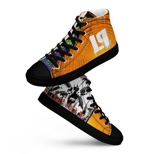 Discover Mens high top canvas shoes
