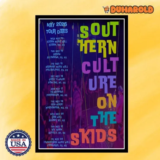 Discover NEW Southern Culture On The Skids May Tour 2026 Poster Home Decor, Wall Art