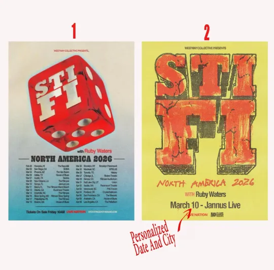 Discover Custom Sticky Fingers Fall Tour 2026 Poster