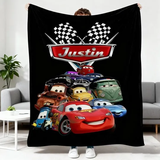 Discover Custom Name Lightning Mc.Quenn Baby Disney Castle Fleece Blanket#4